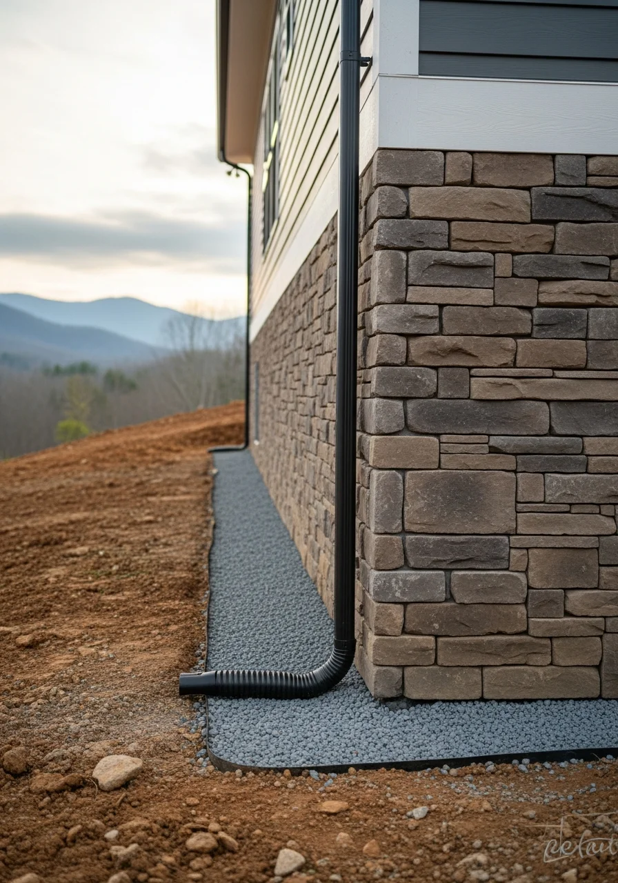 Close-up of a well-maintained home exterior in a Sevier County mountain community.